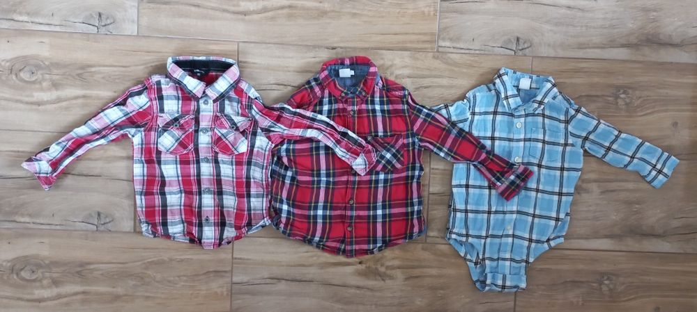 Zestaw 3 koszul w kratę Lindex Mini Club Gap