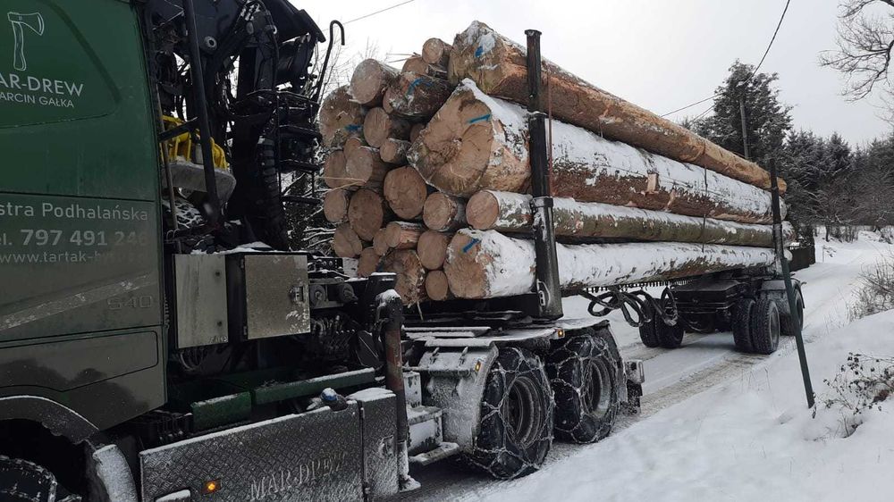 Drewno Okrągłe Tartaczne JODŁA , Transport cała Polska