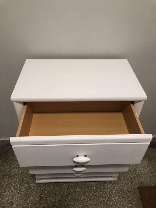 Komoda Black Red White biała