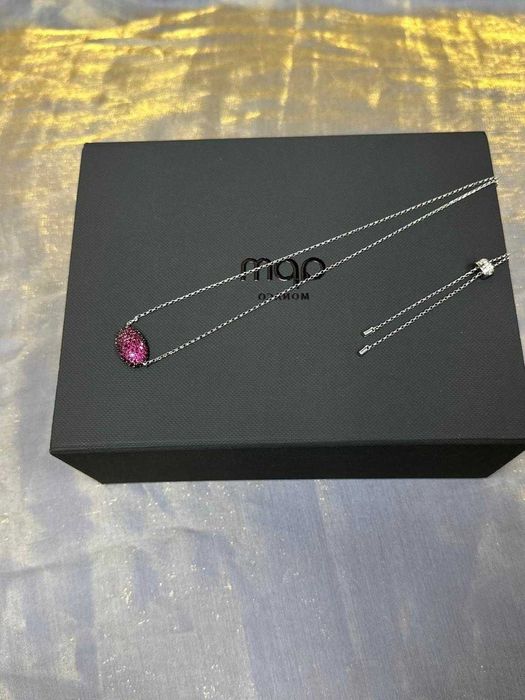 Naszyjnik APM Monaco Fuchsia – owalny, regulowany