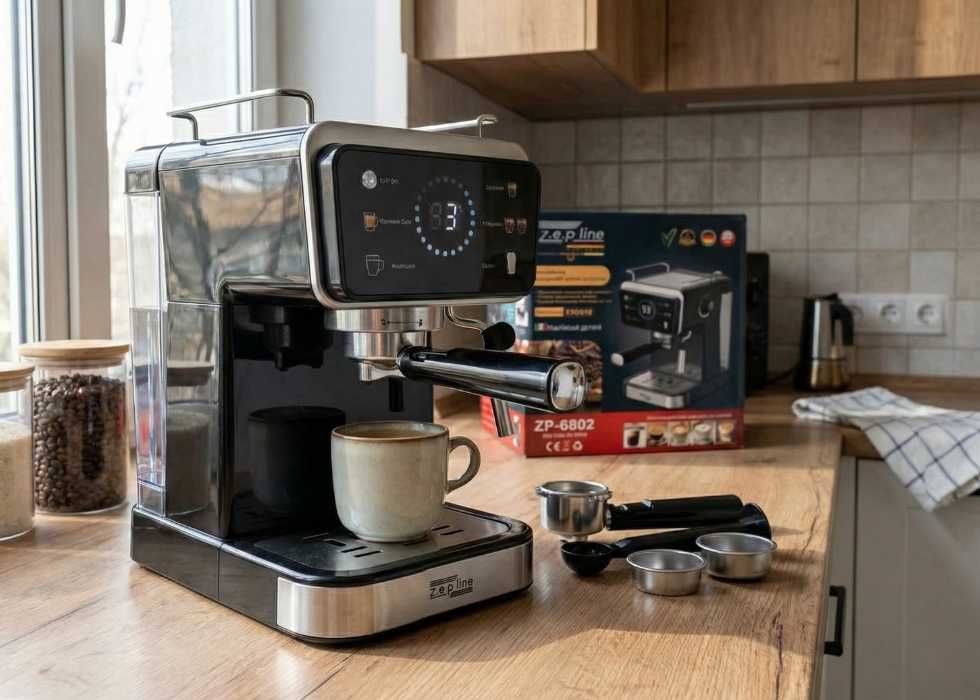 Холодна кава! Кавоварка 3000Вт 20 Бар | Ріжкова кавомашина