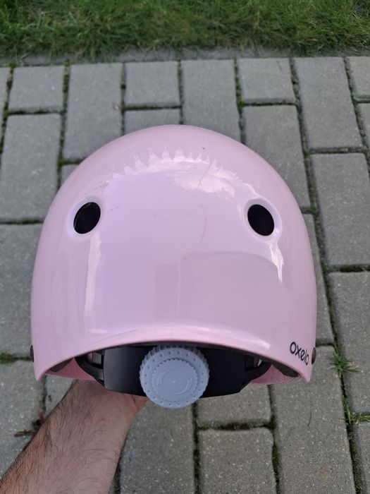Oxelo kask rowerowy na rolki hulajnogę różowy rozmiar S 50-54 cm