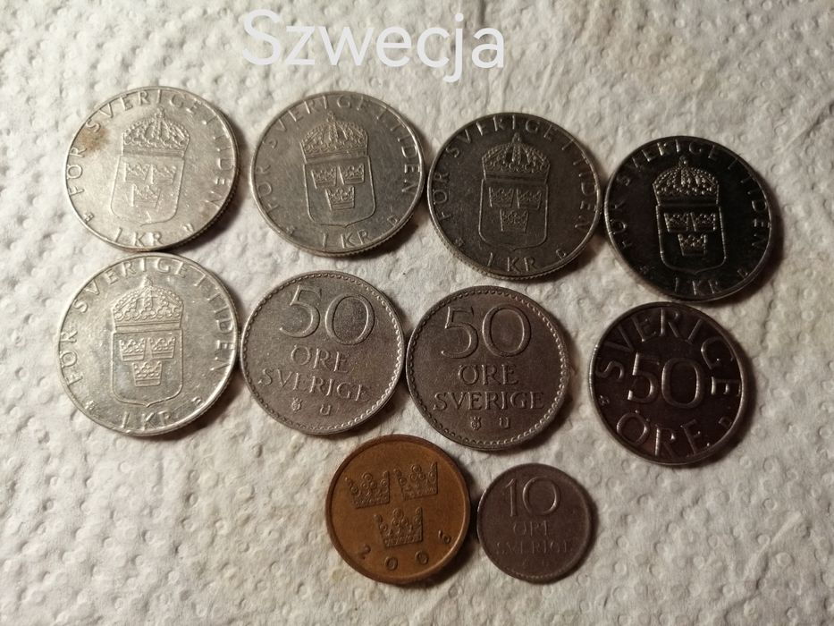 Różne monety ze świata