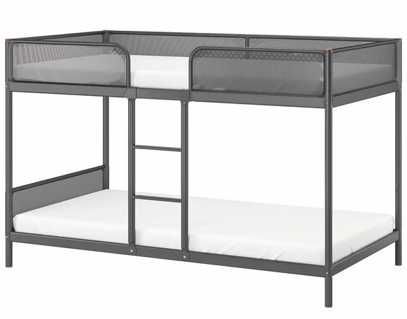 Beliches metálicos cinza IKEA