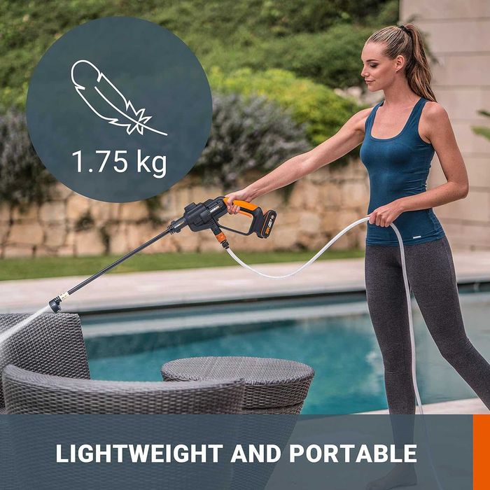 Lavadora de alta pressão portátil Worx WG629E Nova + extras