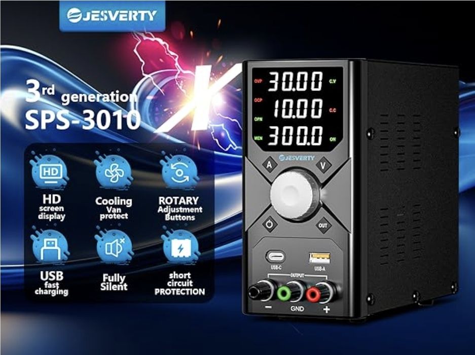 Fonte de alimentação 30V 10A