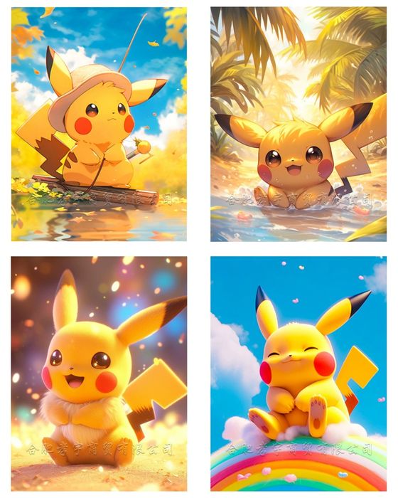 Алмазна мозаїка вишивка Пікачу  покемон