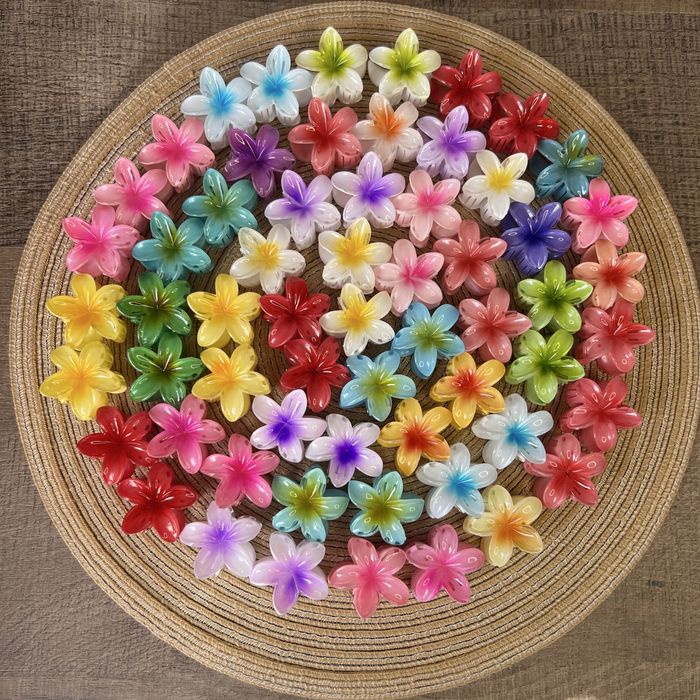 Крабик плюш, крабик квітка, крабики, крабік, гавайська квітка, заколка