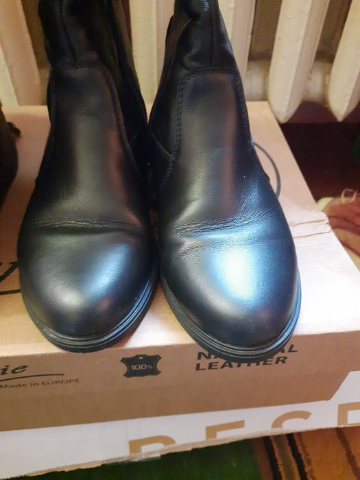 Сапоги кожа цыгейка флис зима