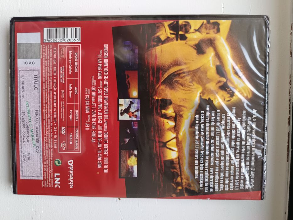 DVD fúria de combater - jet li