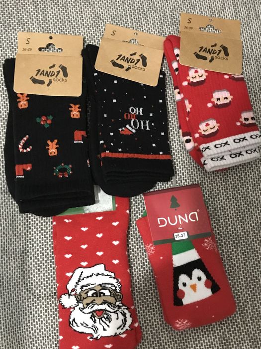 Новогодние носки носочки с новогодним орнаментом новогодняя тематика