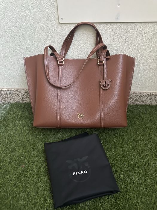 Mala castanha Pinko Carrie tote bag