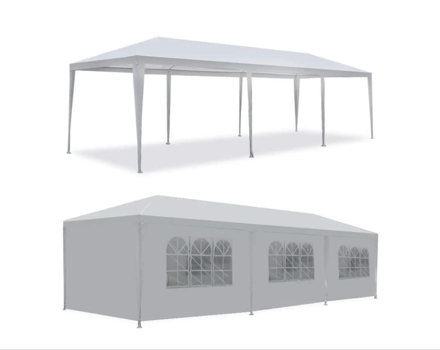 Namiot pawilon ogrodowy wystawowy imprezowy biały 3x9m,