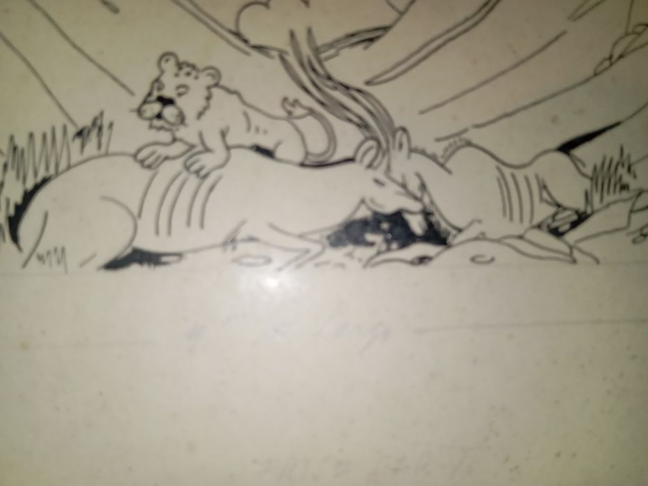 Dois desenhos em cartao