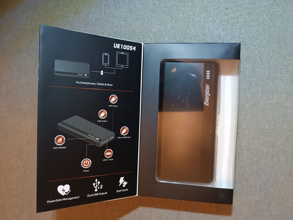 Powerbank ENERGIZER UE10054 10000 mAh Black