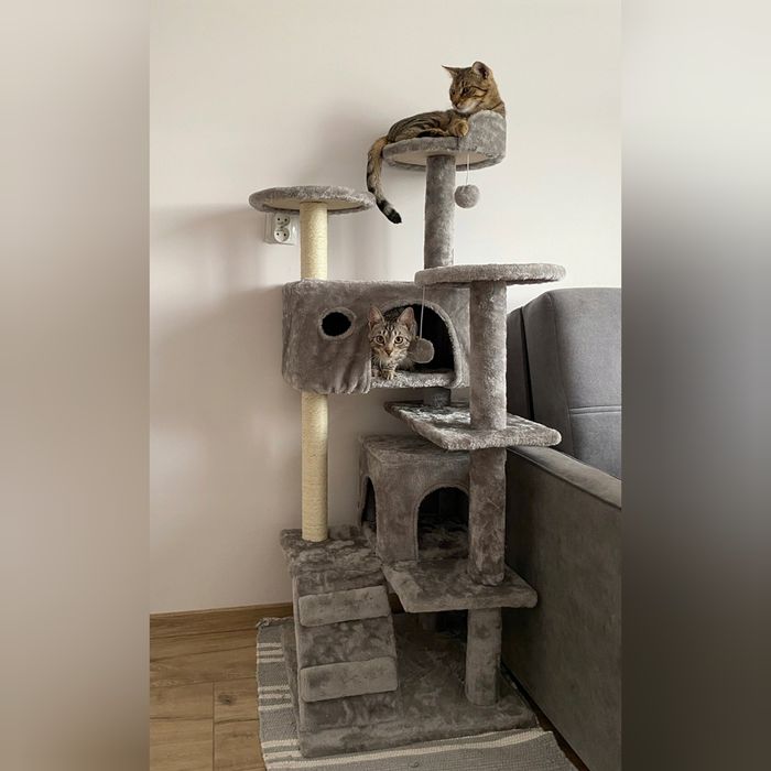 Drapak dla kota XL szary wytrzymały solidny NOWY