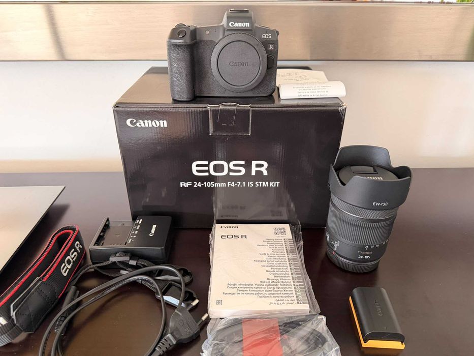 Canon EOS R - Imaculada [Como Nova] + Caixa + Fatura + Lente RF 24-105mm