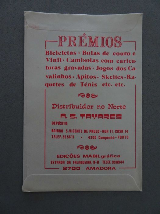 Carteira de cromos de futebol Arte e Futebol