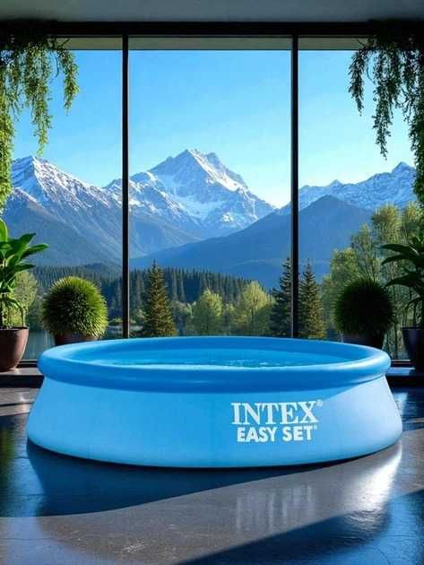 Сімейний надувний басейн Intex 28106 Easy Set 244 х 61 см Об'єм 1942 літ