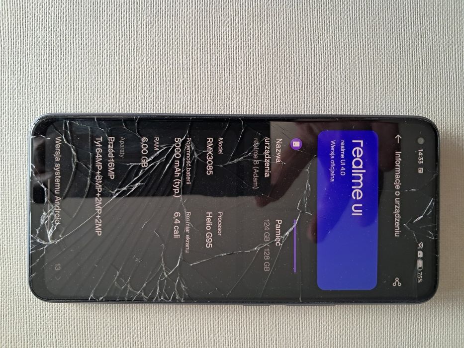 Realme 8 uszkodzony