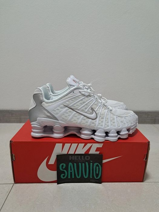 Buty Nike Shox TL White Metallic Silver r.45
