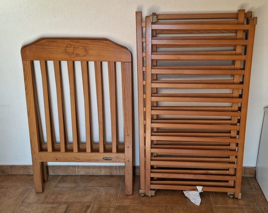 Berço cama bebé em madeira maciça