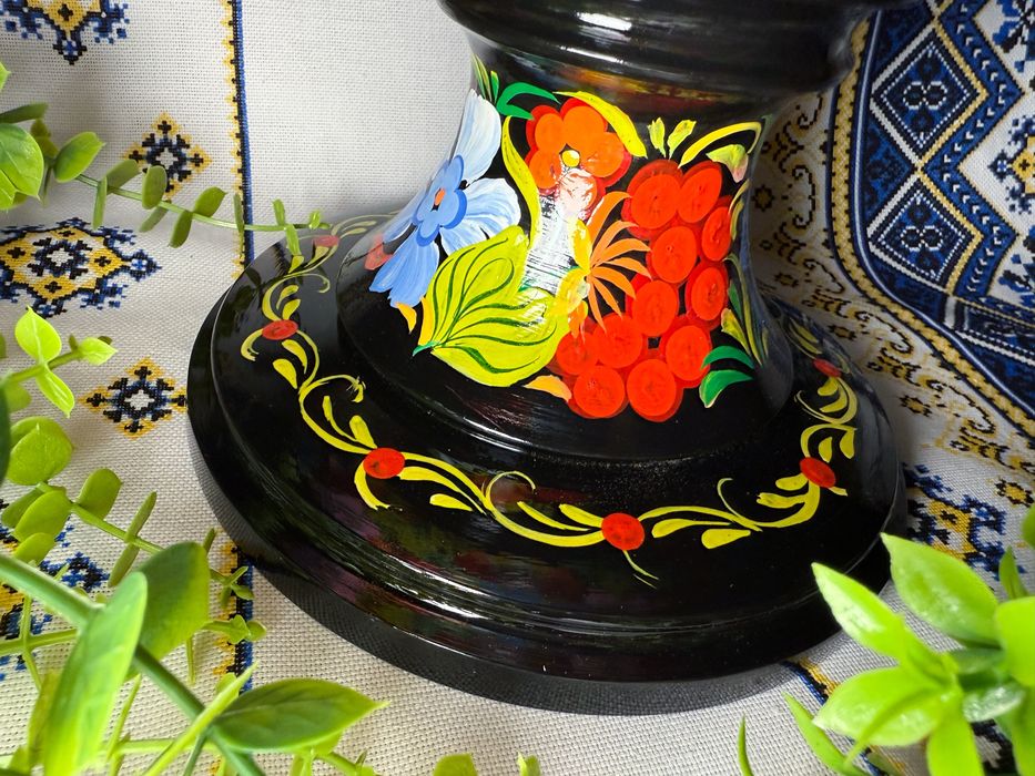 Цукерниця | Ваза для фруктів | Петриківський розпис