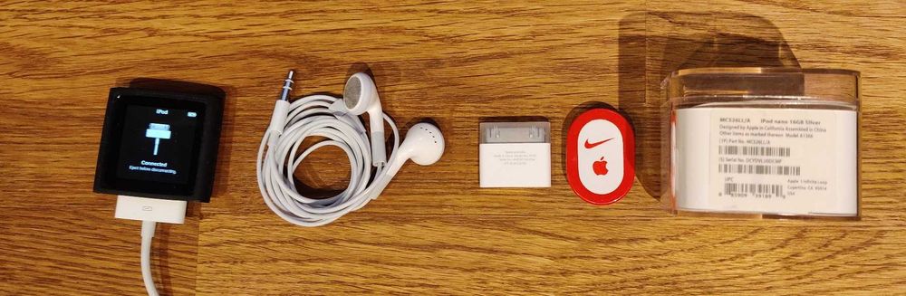 iPod nano 16GB 6. generacji srebrny + czujnik iPod/Nike sport