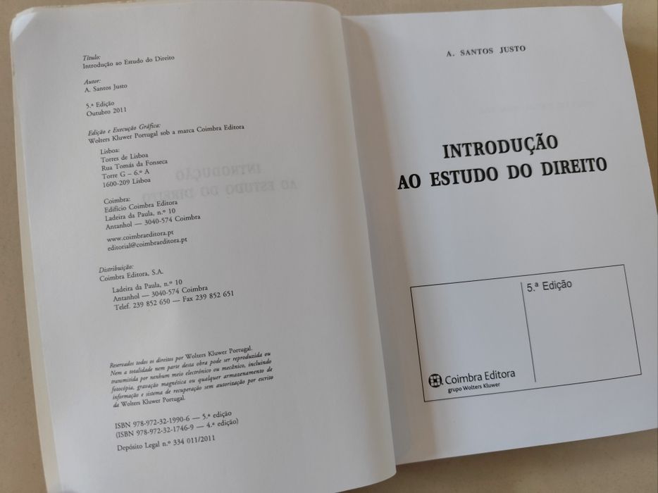 Introdução ao Estudo do Direito - A. Santos Justo