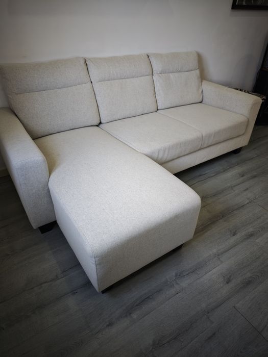 Sofá IKEA BOLLSTANÄS 3 lugares com chaise longue reversível – Bege
