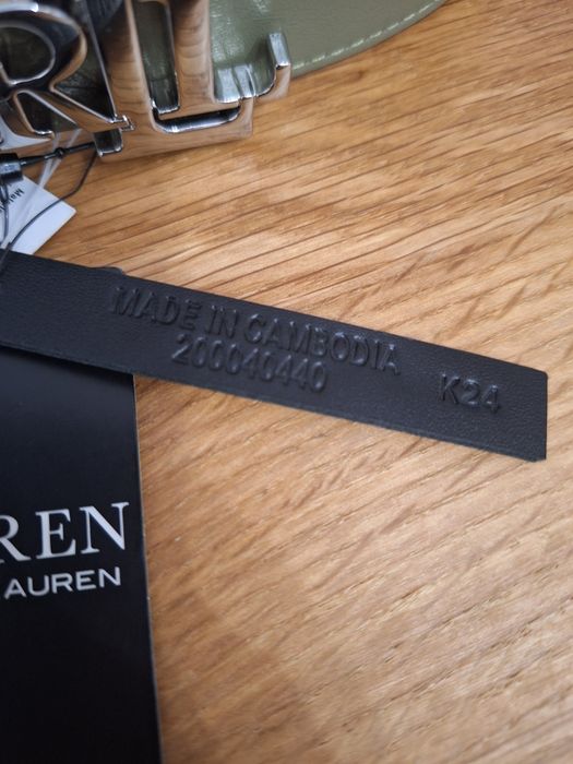 Lauren Ralph Lauren, damski pasek dwustronny skórzany, r. XS