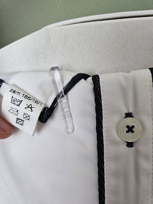 Nowa biała koszula wizytowa męska Pietro Monnti Slim Fit rozm. 41 L