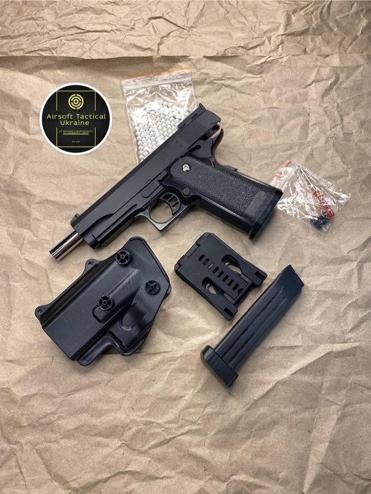 Металевий пістолет з кобурою Hi-Capa - модель G6+ (іграшка)