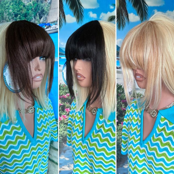 Натуральная накладная густая 3D чёлка славянские детские волосы