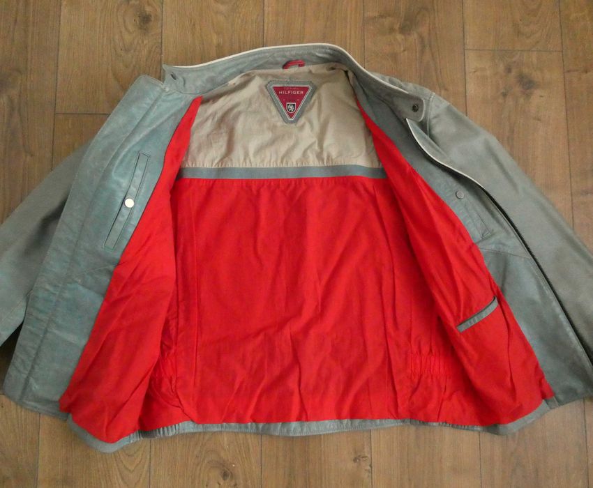 Kurtka skórzana męska TOMMY HILFIGER skóra BIKER 52/L