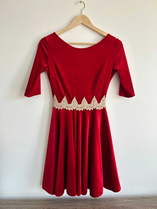 Czerwona sukienka damska XS/S