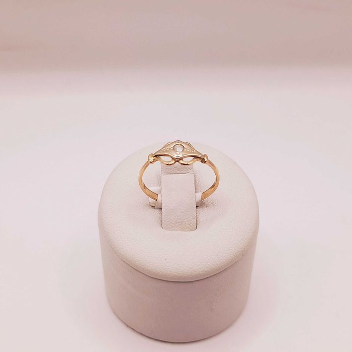 Złoty pierścionek pr. 585 - Tarczka z oczkiem 1,46g. | r.14