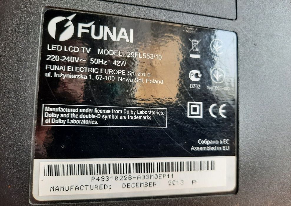 Telewizor DVB-T Funai sprawny pilot