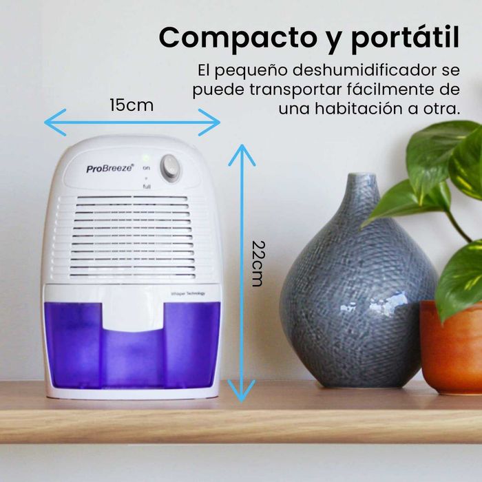 Desumidificador, 500 ml, ultrassilencioso, novo