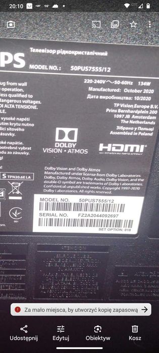 Telewizor Philips 50PUS7555/12 - 50" - 4K UHD - Smart TV