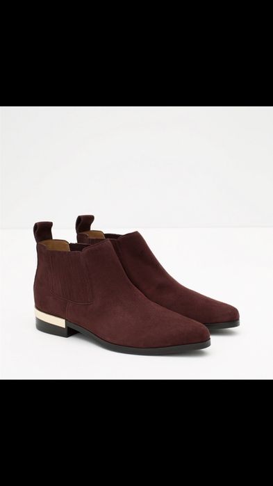 Botins camurça Zara bordeaux