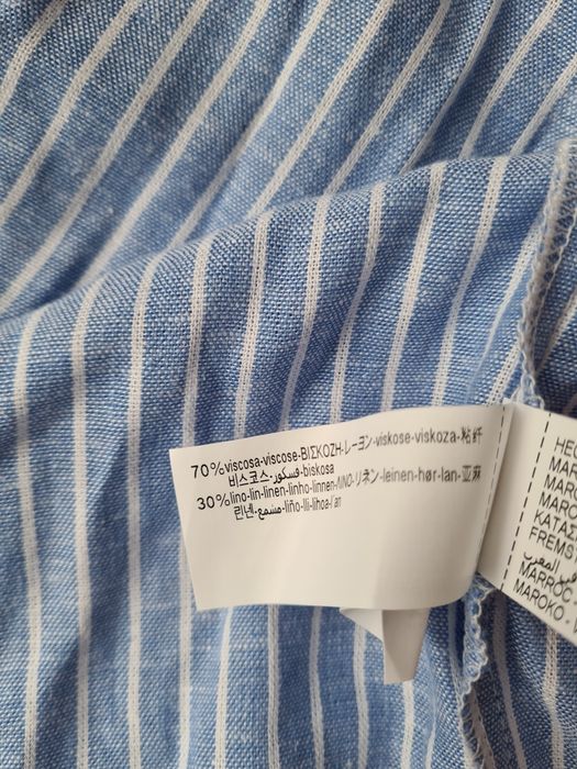 Sukienka długa maxi Zara S M len wiskoza nowa