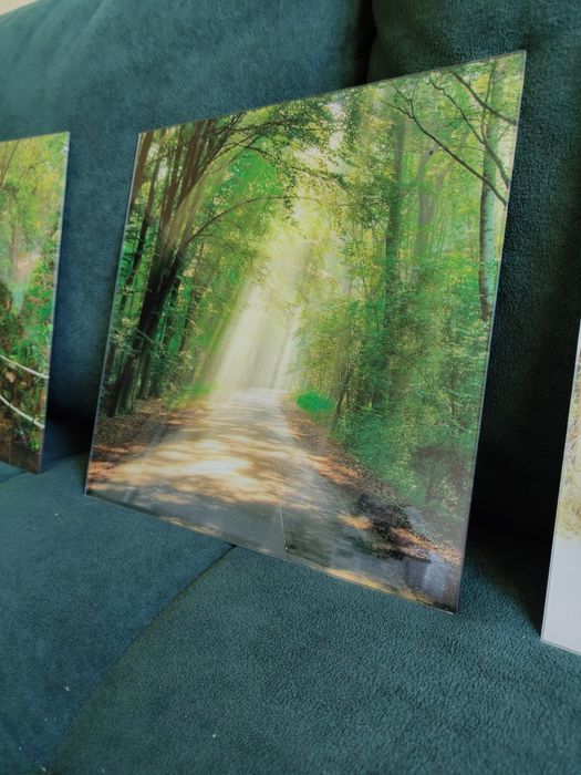 Zestaw 4 obrazów  na szkle