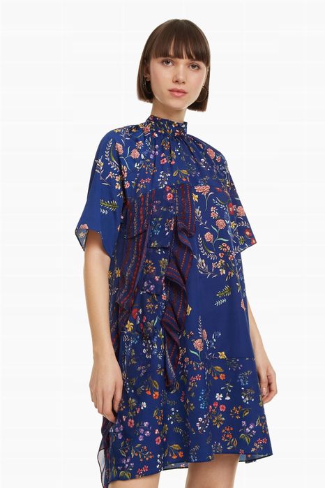 Sukienka z falbankami w kwiaty DESIGUAL L 40