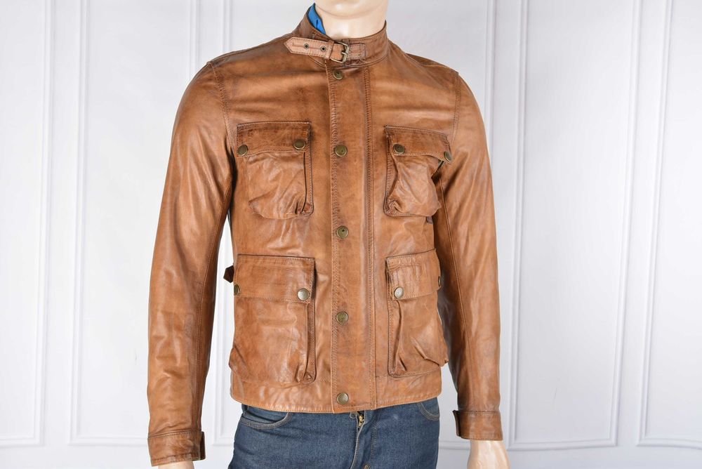 Belstaff Brad kurtka skórzana męska L 50 skóra naturalna camel oryginał