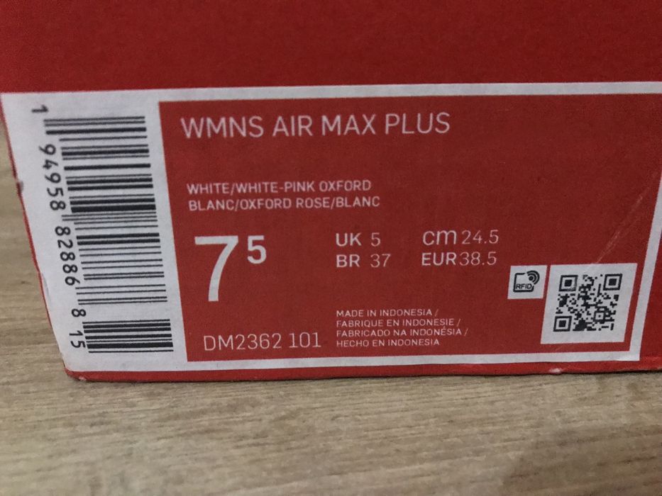Nike 38 buty Nike Air Max Plus White Pink Oxford UK 5