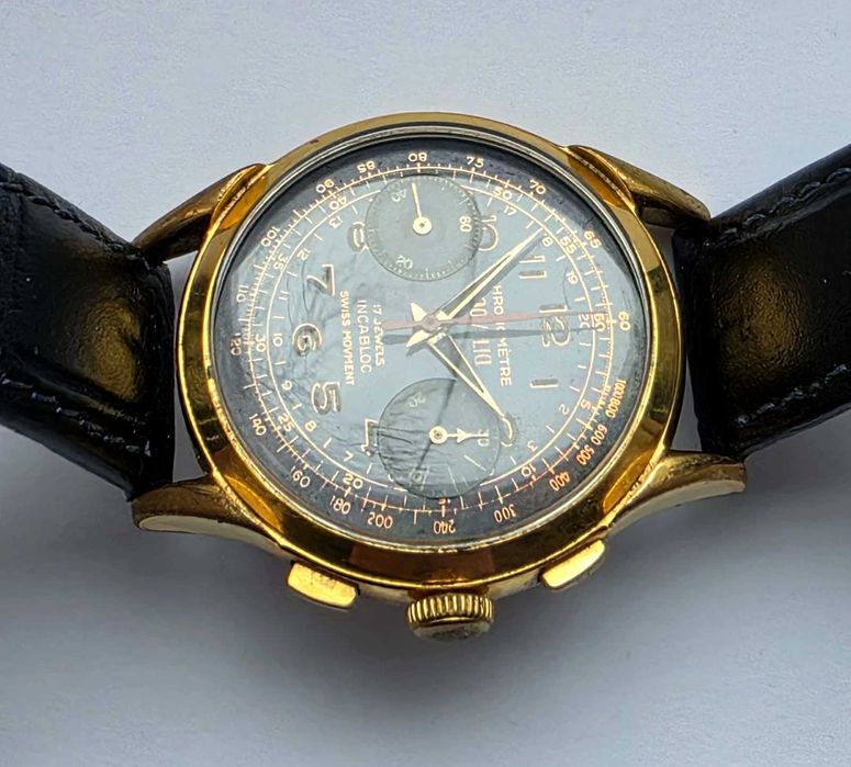 Vintage Novelia Chronomètre | Black Gilt Dial | Fancy Lugs | 1950s