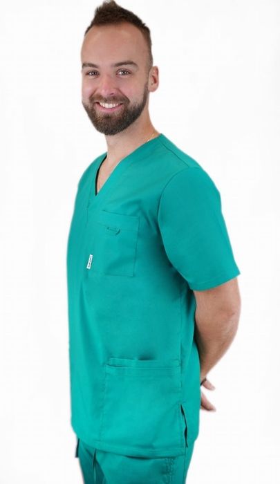 Scrubs M meski fartuch bluza lekarska medyczna kitel M meski