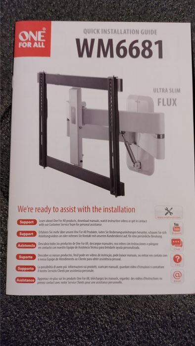 Suporte de TV ONE FOR ALL WM6681 (Ajustável - 32'' a 84'' - Até 30 kg)