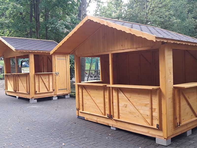 DOMEK HANDLOWY 5 Drewniany Sklepik - Pawilon Targowy Jarmark PRODUCENT